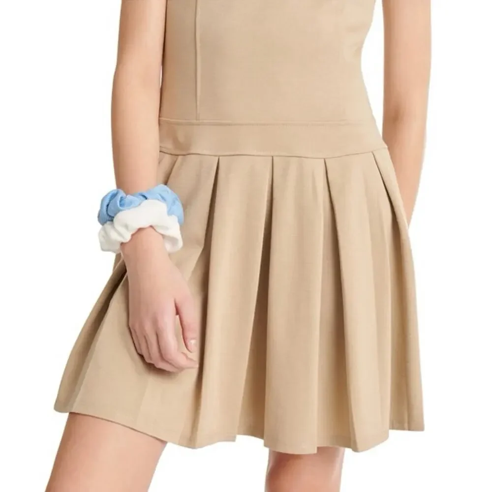 Justice Girls Uniform Jumper back to school khaki pleated dress nwt size XL